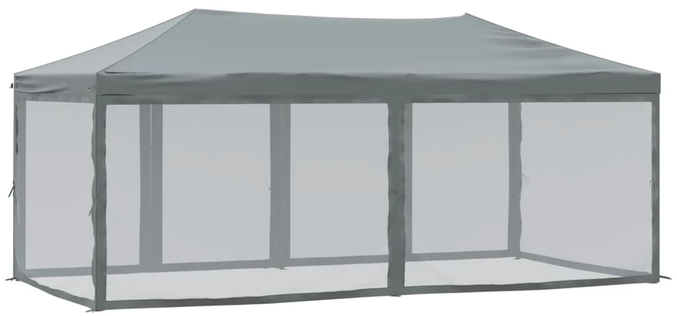 Proginė palapinė su šoninėmis sienomis, antracito, 3x6m