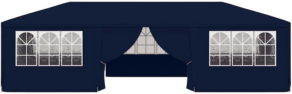 Proginė palapinė su šoninėmis sienomis, mėlyna, 4x9m, 90g/m²