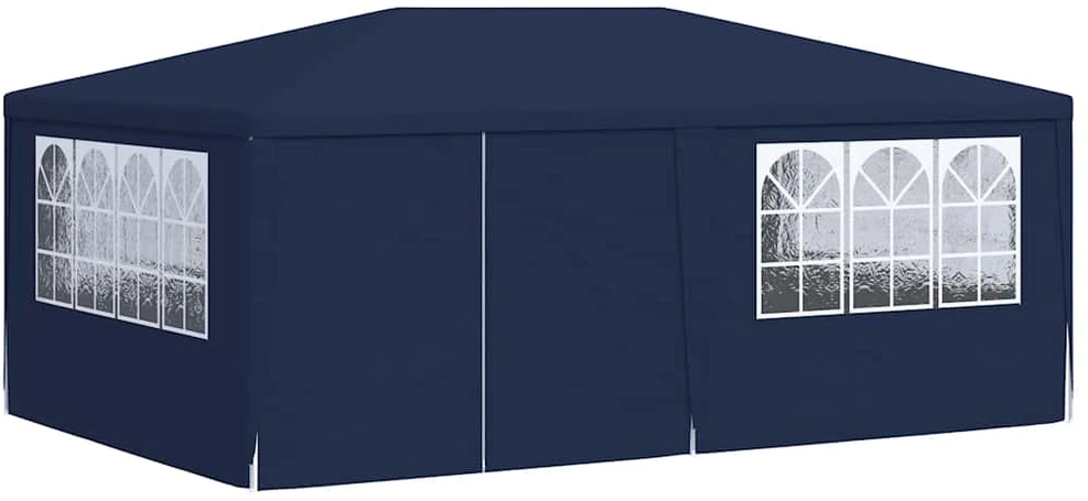 Proginė palapinė su šoninėmis sienomis, mėlyna, 4x6m, 90g/m²