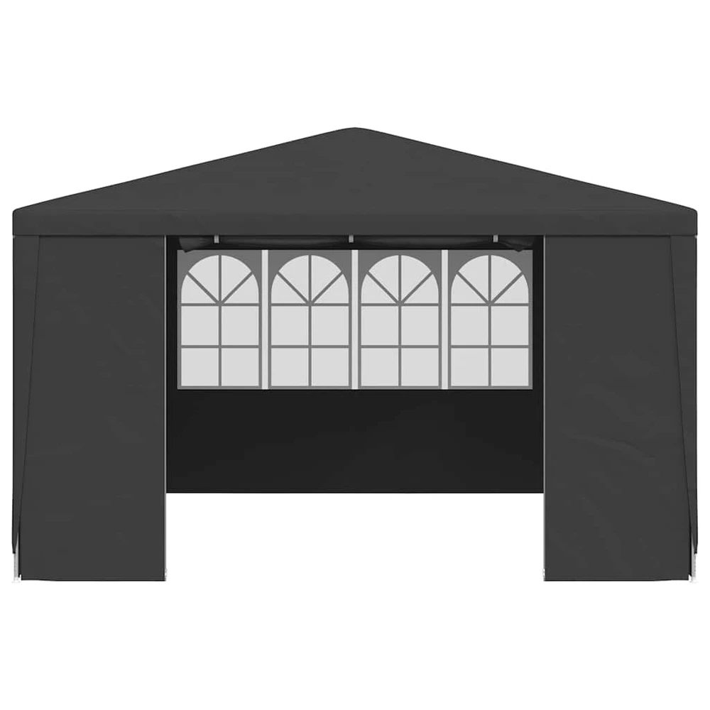 Proginė palapinė su šoninėmis sienomis, antracito, 4x4m, 90g/m²