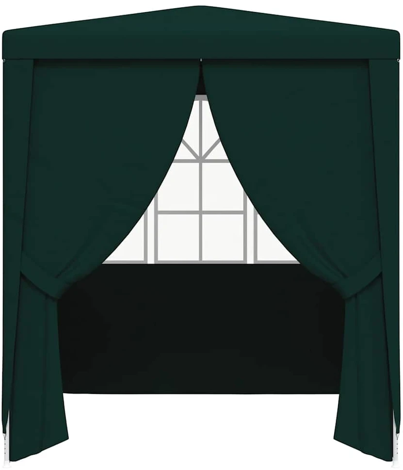 Proginė palapinė su šoninėmis sienomis, žalia, 2x2m, 90g/m²