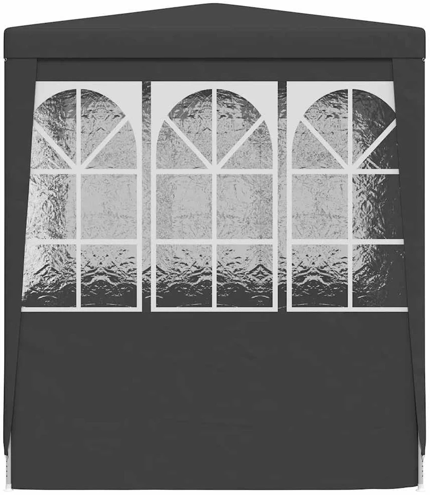 Proginė palapinė su šoninėmis sienomis, antracito, 2x2m, 90g/m²