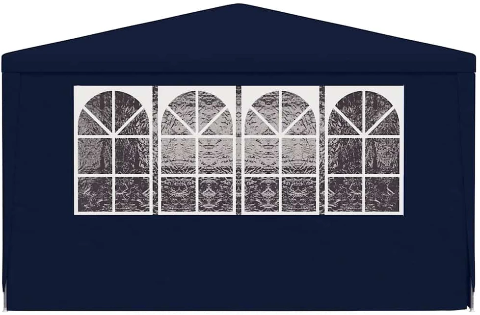 Proginė palapinė su šoninėmis sienomis, mėlyna, 4x9m, 90g/m²