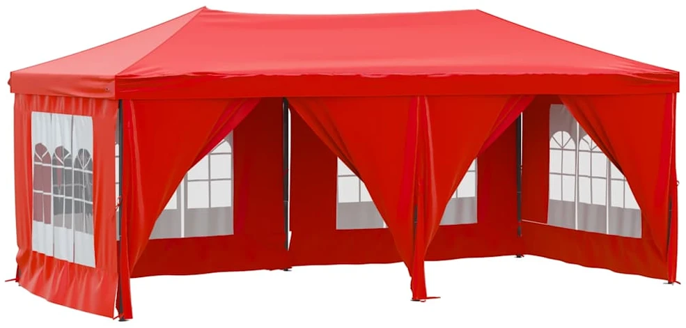 Proginė palapinė su šoninėmis sienomis, raudona, 3x6m