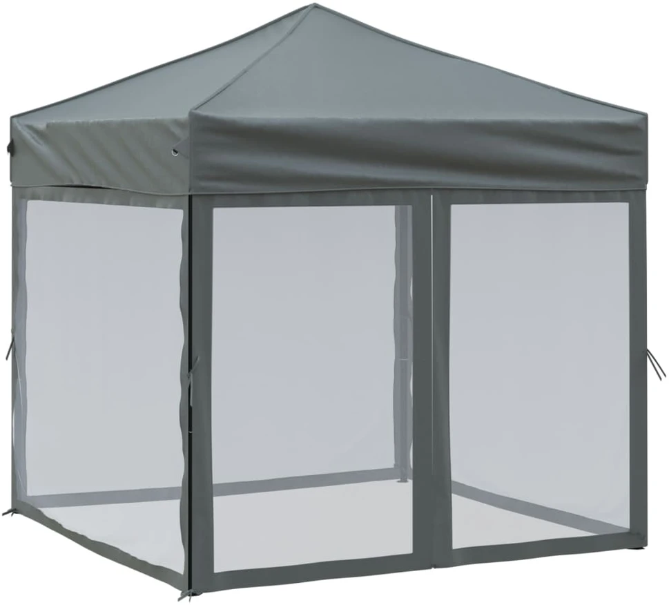 Proginė palapinė su šoninėmis sienomis, antracito, 2x2m