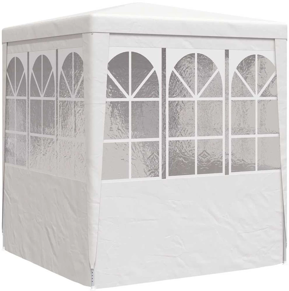Proginė palapinė su šoninėmis sienomis, balta, 2x2m, 90g/m²