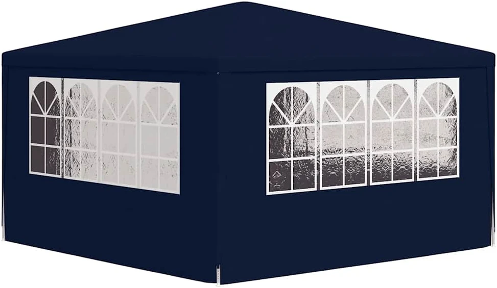 Proginė palapinė su šoninėmis sienomis, mėlyna, 4x4m, 90g/m²