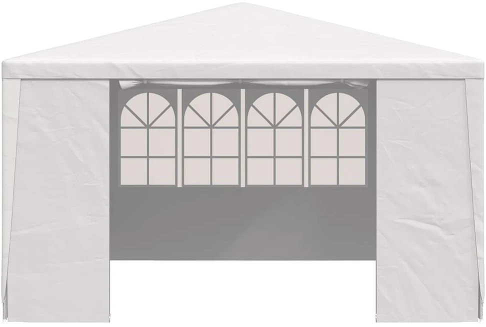 Proginė palapinė su šoninėmis sienomis, balta, 4x4m, 90g/m²