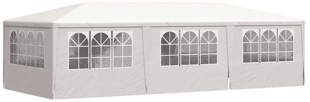 Proginė palapinė su šoninėmis sienomis, balta, 4x9m, 90g/m²