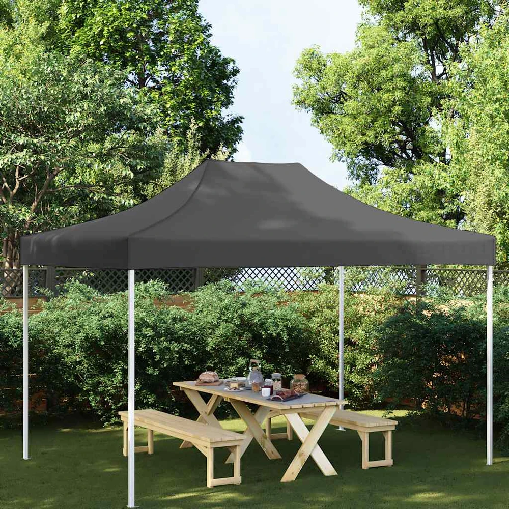 Proginės palapinės stogas, antracito spalvos, 4x3m, 270 g/m²
