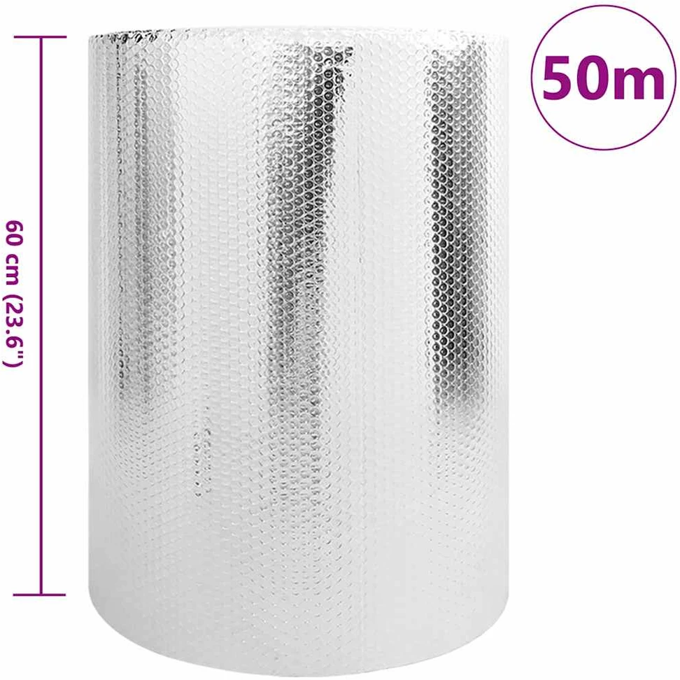 Radiatoriaus šilumos atšvaitas Sidabro 50 x 0,6 m Polietilenas