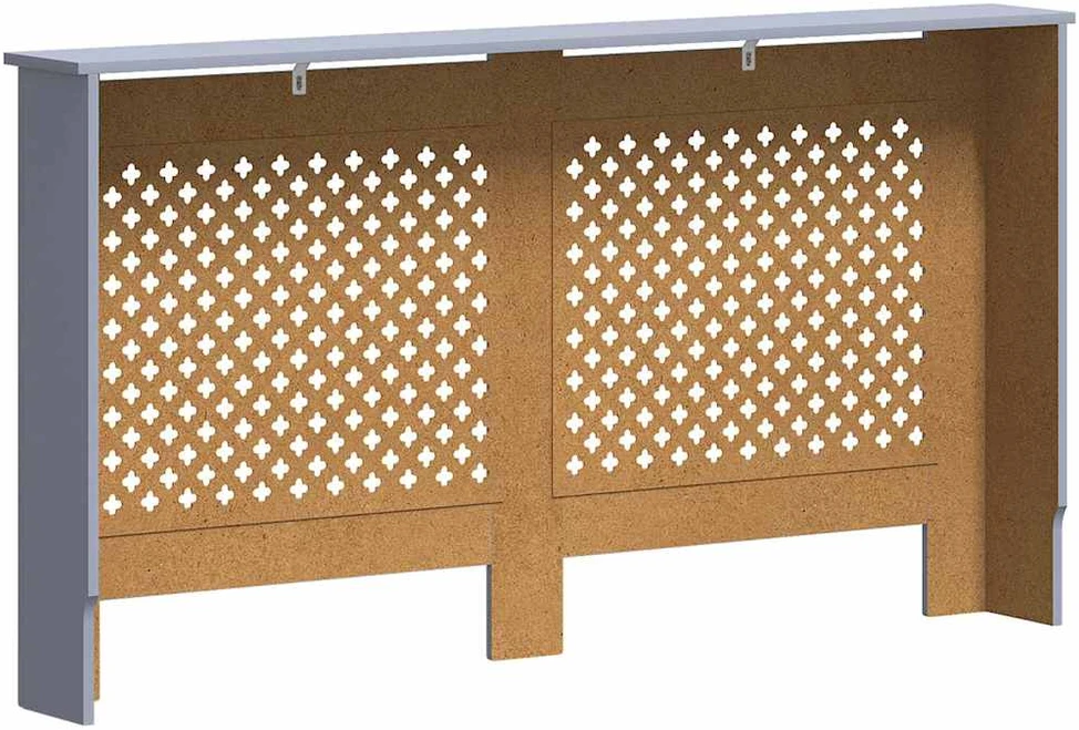 Radiatoriaus uždangalas, antracito spalvos, 152x19x81,5cm, MDF