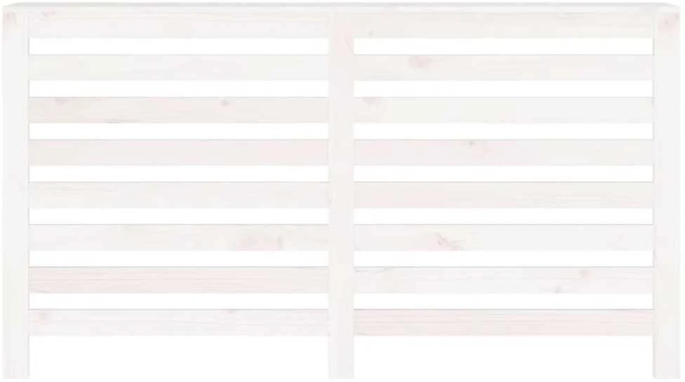 Radiatoriaus uždangalas, baltas, 153x19x84cm, pušies masyvas