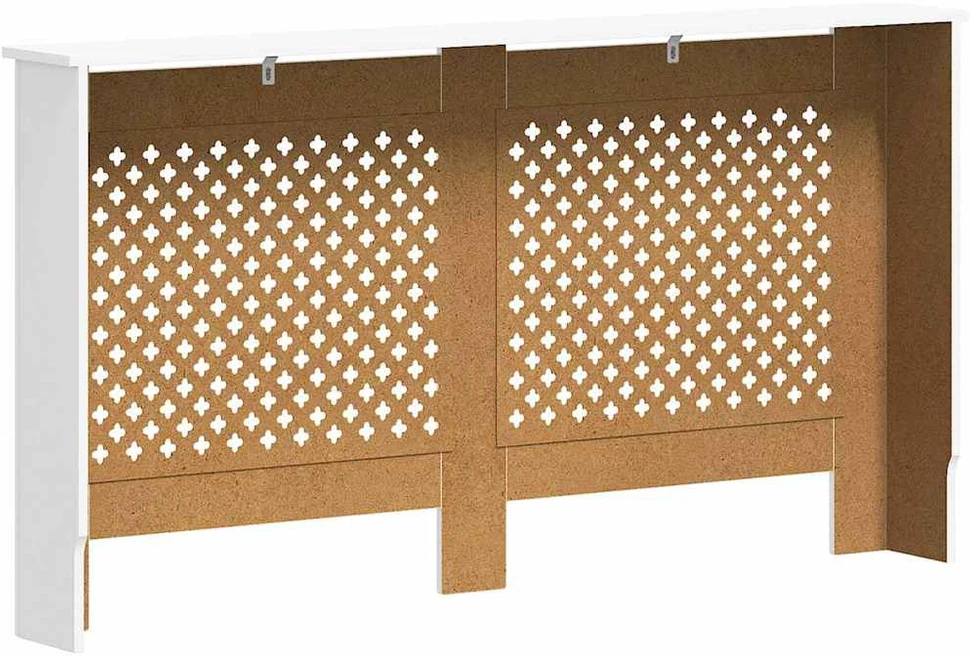 Radiatoriaus uždangalas, baltos sp., 152x19x81,5cm, MDF