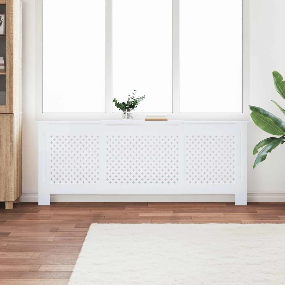 Radiatoriaus uždangalas, baltos spalvos, 205cm, MDF