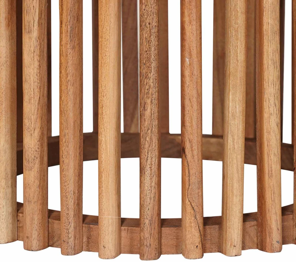 Rankų darbo šoniniai stalų rinkinys 2 vnt. Teak medžio rudas
