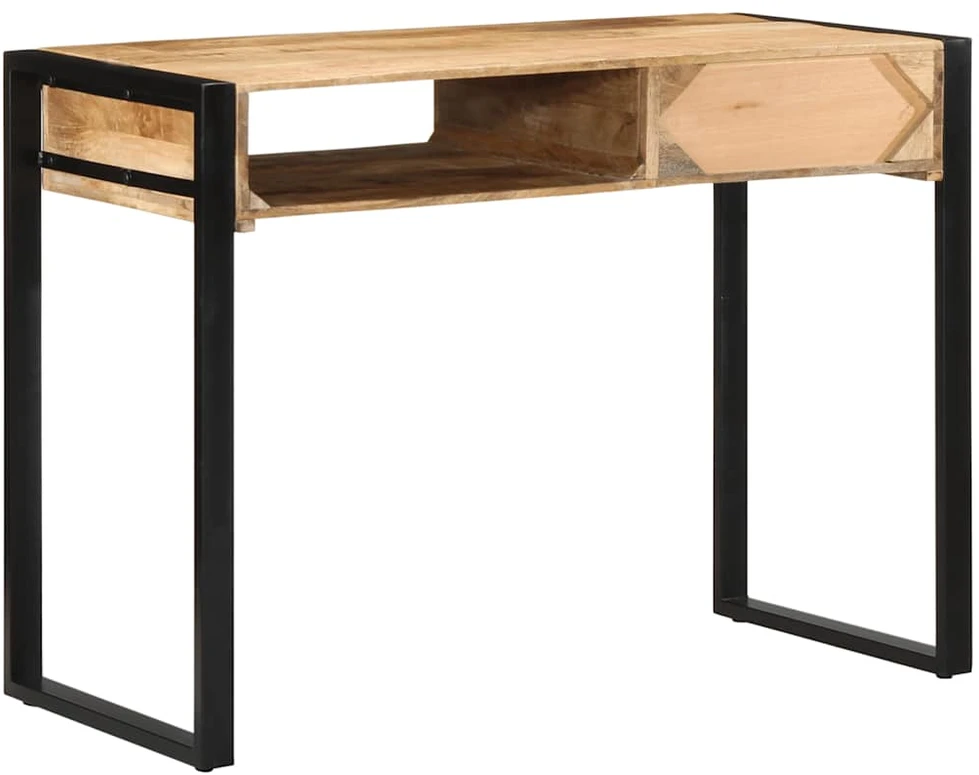 Rašomasis stalas 100x50x75 cm Masyvus neapdorotas medis Mango