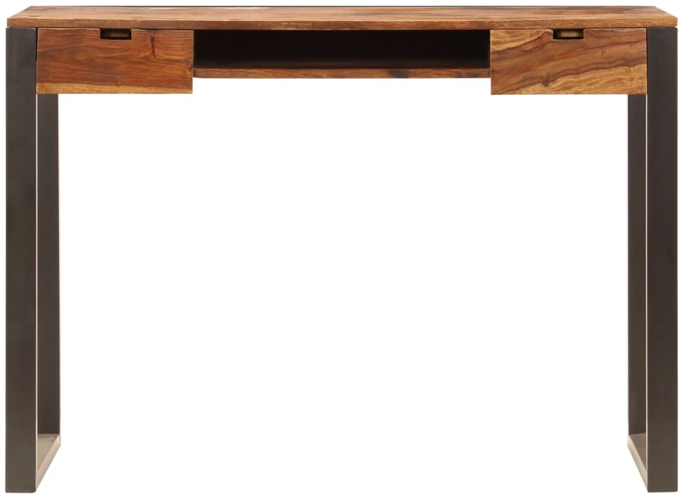 Rašomasis stalas, 110x55x78cm, rausv. dalb. med. mas. ir plien.