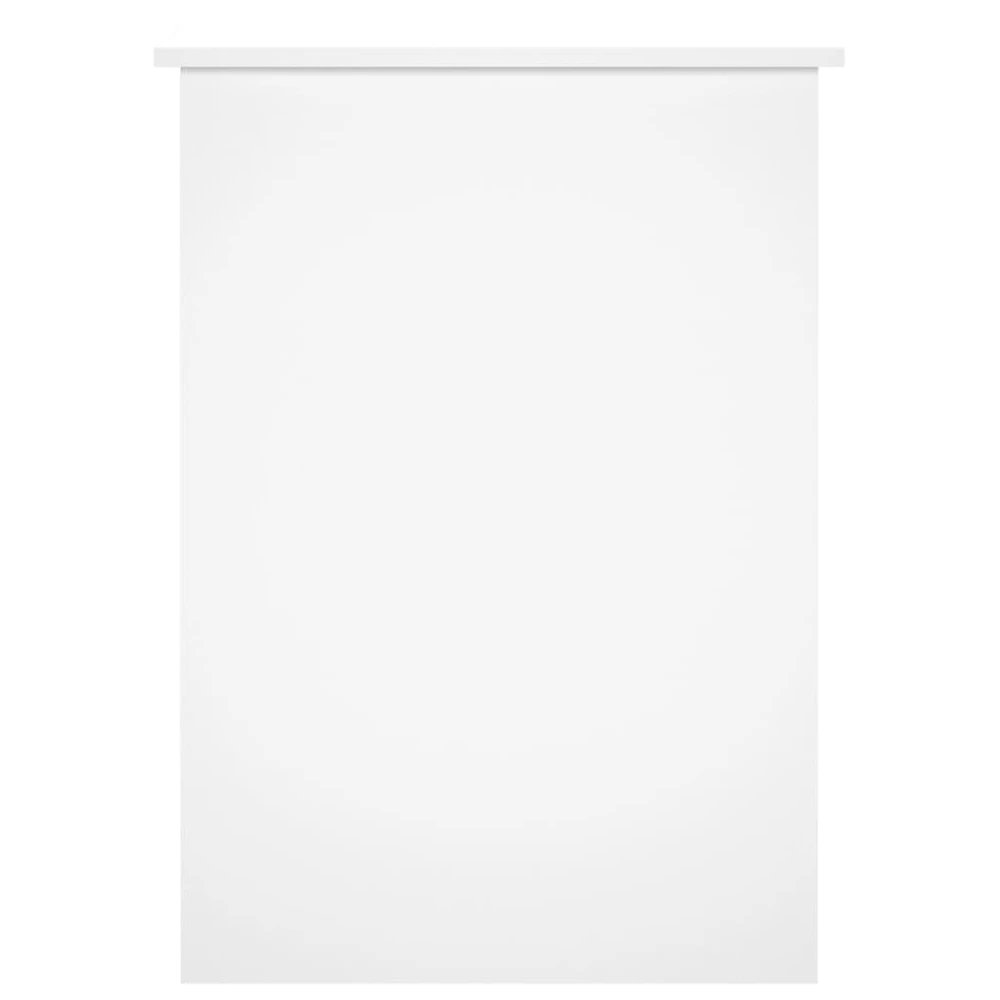 Rašomasis stalas, baltas, 100x55x75cm, mediena, blizgus