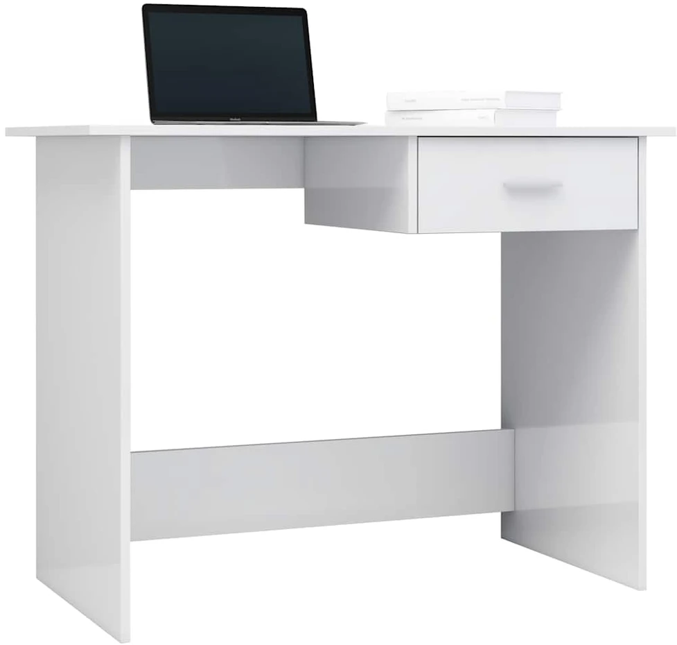 Rašomasis stalas, baltos spalvos, 100x50x76cm, apdirbta mediena