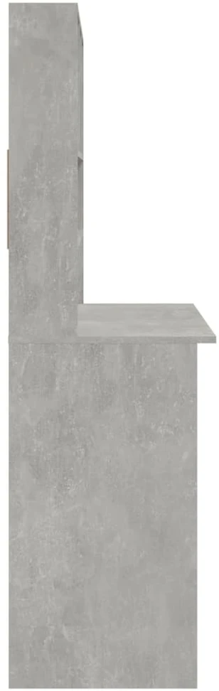 Rašomasis stalas, betono pilkas, 102x45x148cm, mediena