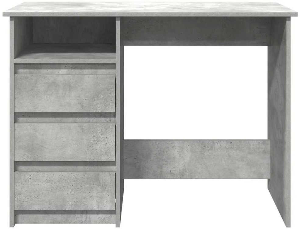 Rašomasis stalas, betono pilkas, 102x50x75cm, apdirbta mediena