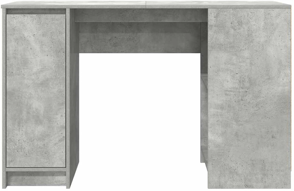 Rašomasis stalas, betono pilkas, 120x42x76 cm, apdirbta mediena