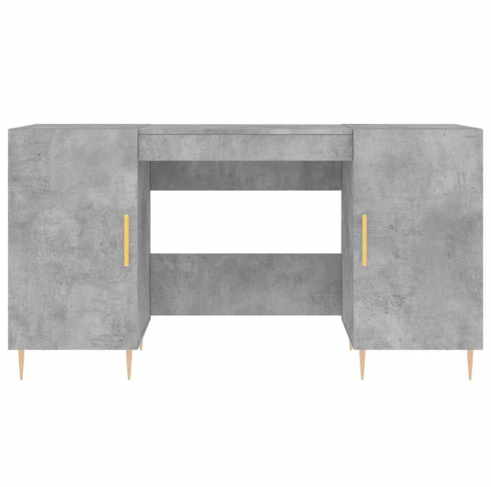 Rašomasis stalas, betono pilkas, 140x50x75cm, apdirbta mediena