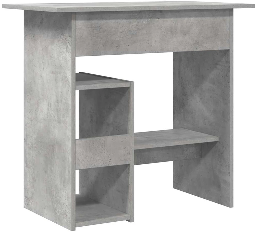 Rašomasis stalas, betono pilkas, 80x45x74cm, apdirbta mediena