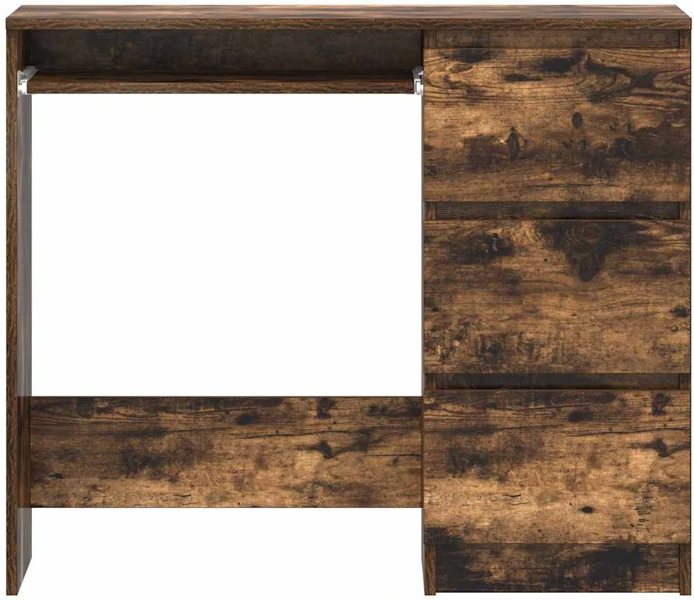 Rašomasis stalas, dūminio ąžuolo spalvos, 90x45x76cm, mediena
