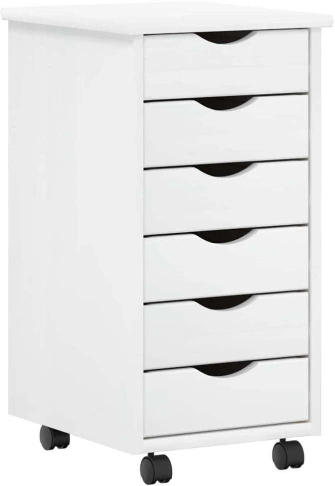 Rašomasis stalas ir riedantis kabinetas MOSS 2 pcs Balta