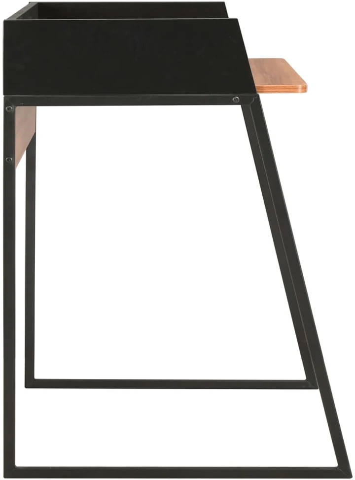 Rašomasis stalas, juodos ir rudos spalvos, 90x60x88cm