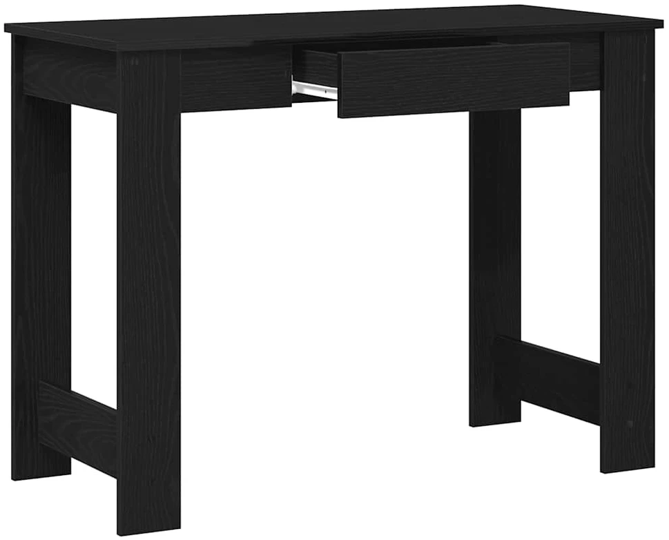 Rašomasis stalas, juodos spalvos, 100x45x75cm, apdirbta mediena