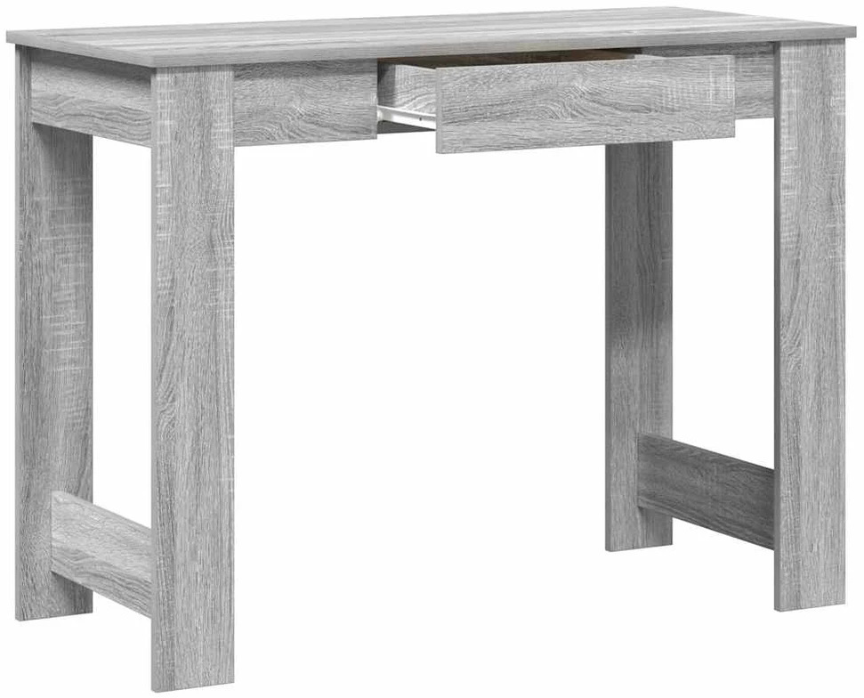 Rašomasis stalas, pilkas ąžuolo, 100x45x75cm, apdirbta mediena