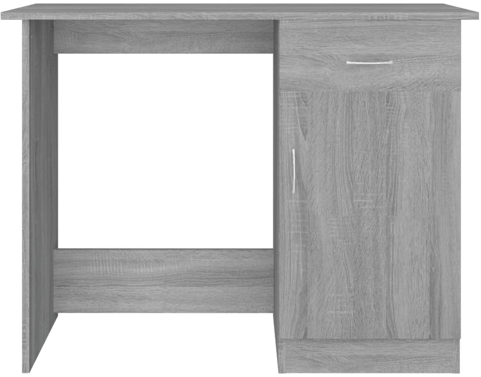 Rašomasis stalas, pilkas ąžuolo, 100x50x76cm, apdirbta mediena