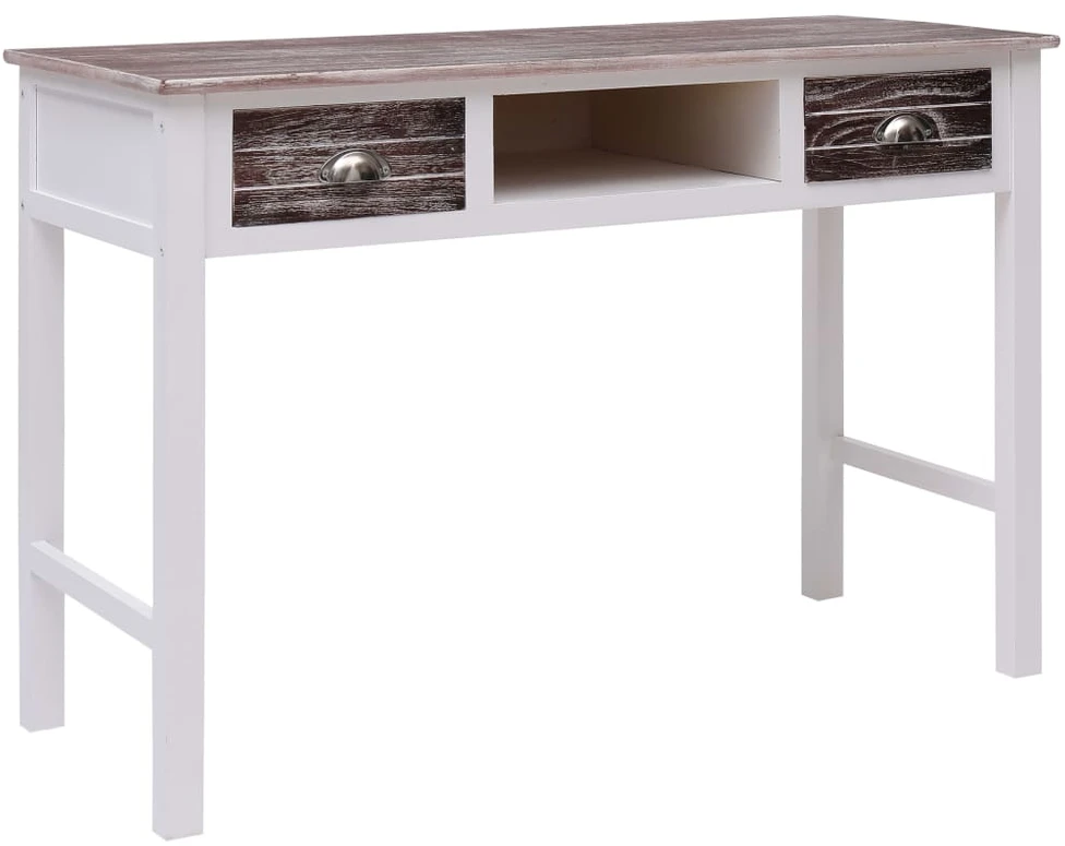 Rašomasis stalas, rudos spalvos, 110x45x76 cm, mediena