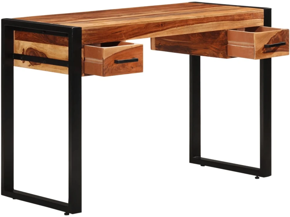 Rašomasis stalas su 2 stal., 110x50x77cm, raus. dalb. med. mas.