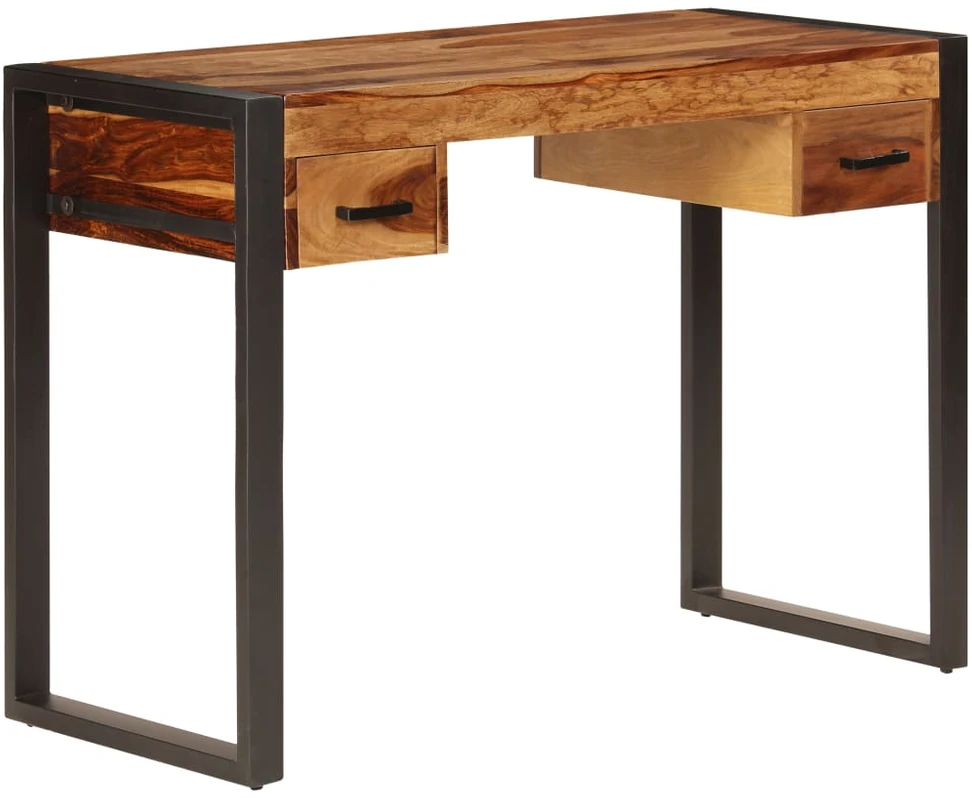 Rašomasis stalas su 2 stal., 110x50x77cm, raus. dalb. med. mas.