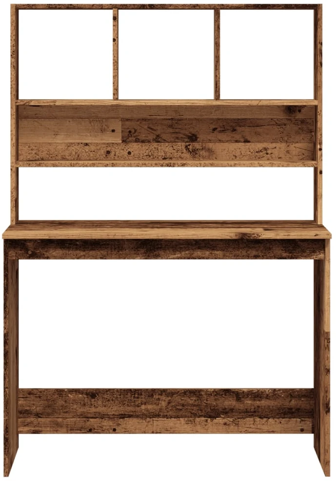 Rašomasis stalas su lentynomis, medienos, 102x45x148cm, mediena