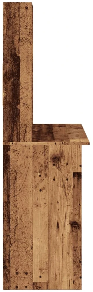 Rašomasis stalas su lentynomis, medienos, 102x45x148cm, mediena
