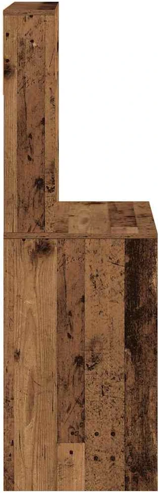Rašomasis stalas su lentynomis, medienos, 100x45x140cm, mediena
