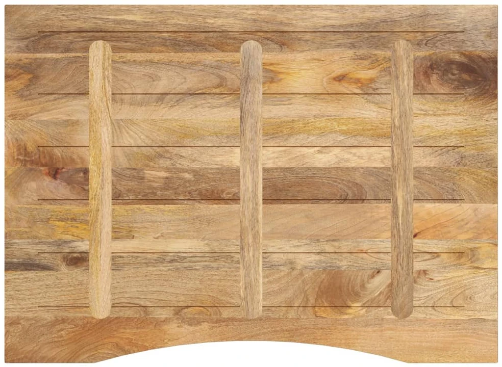 Rašomojo stalo stalviršis su linkiu, 100x80x2,5 cm, mango