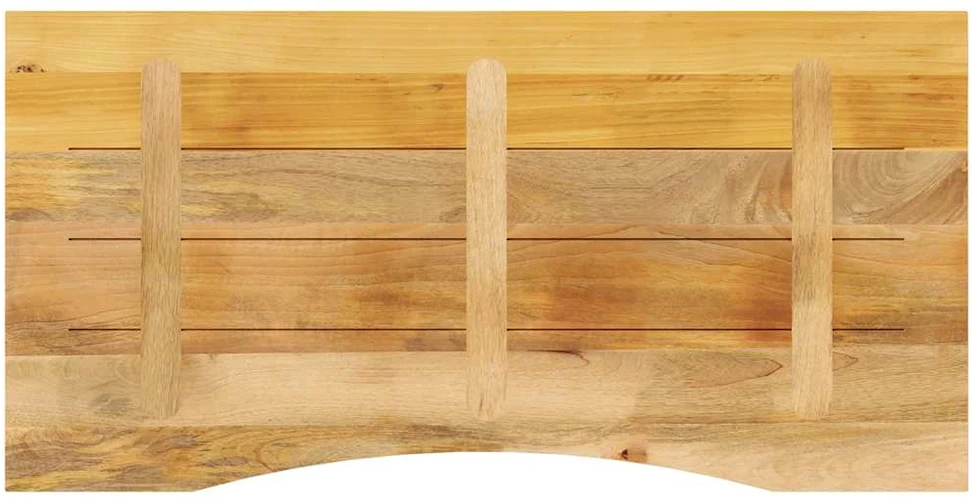 Rašomojo stalo stalviršis su linkiu, 110x60x2,5 cm, mango
