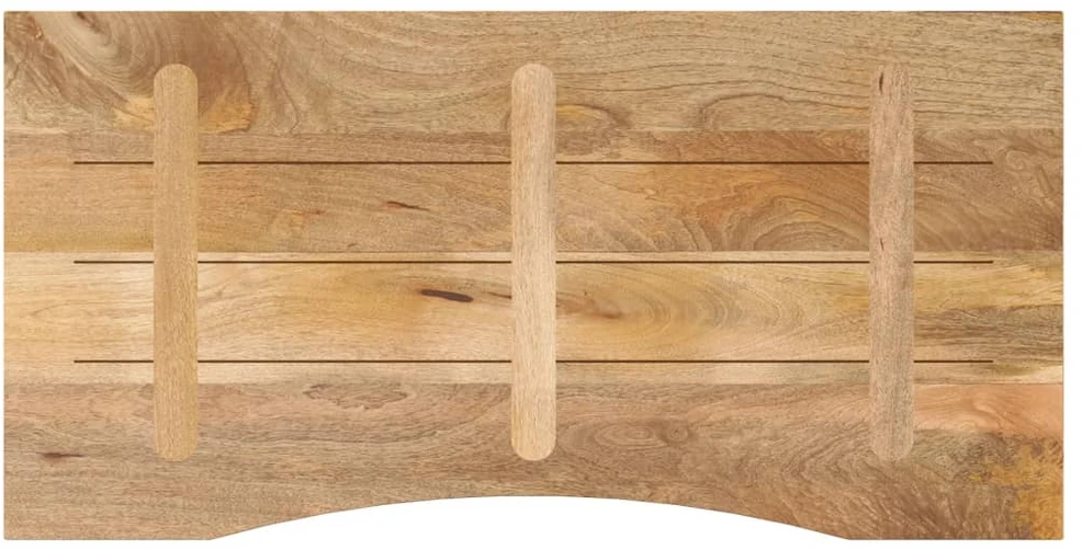 Rašomojo stalo stalviršis su linkiu, 120x50x2,5 cm, mango