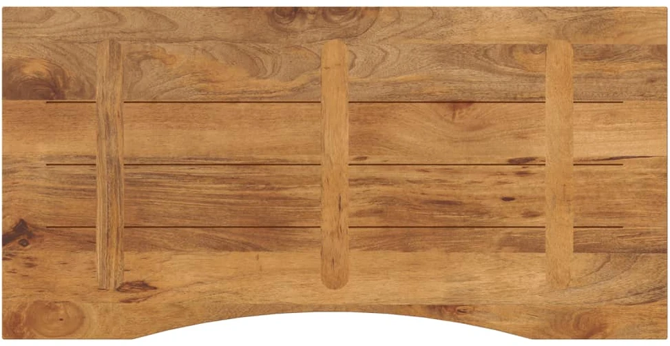 Rašomojo stalo stalviršis su linkiu, 140x50x2,5 cm, mango