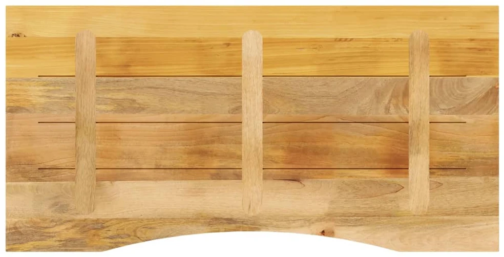 Rašomojo stalo stalviršis su linkiu, 140x60x2,5 cm, mango