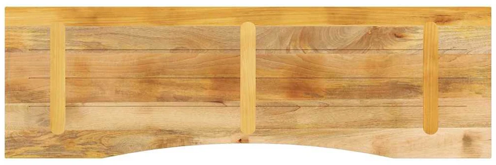 Rašomojo stalo stalviršis su linkiu, 160x50x2,5 cm, mango