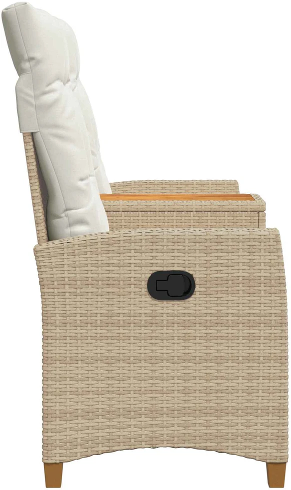 Reclining Bench with Table 2 -Seater 126 x 65 x 112 cm