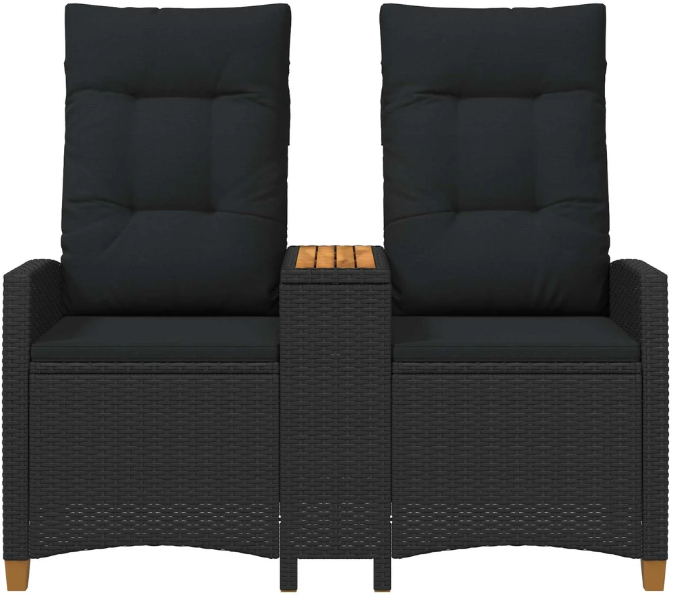 Reclining Bench with Table 2 -Seater 126 x 65 x 112 cm Juoda