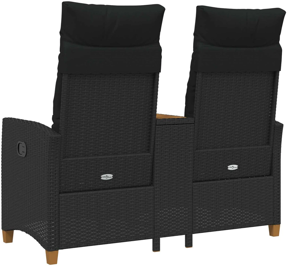 Reclining Bench with Table 2 -Seater 126 x 65 x 112 cm Juoda